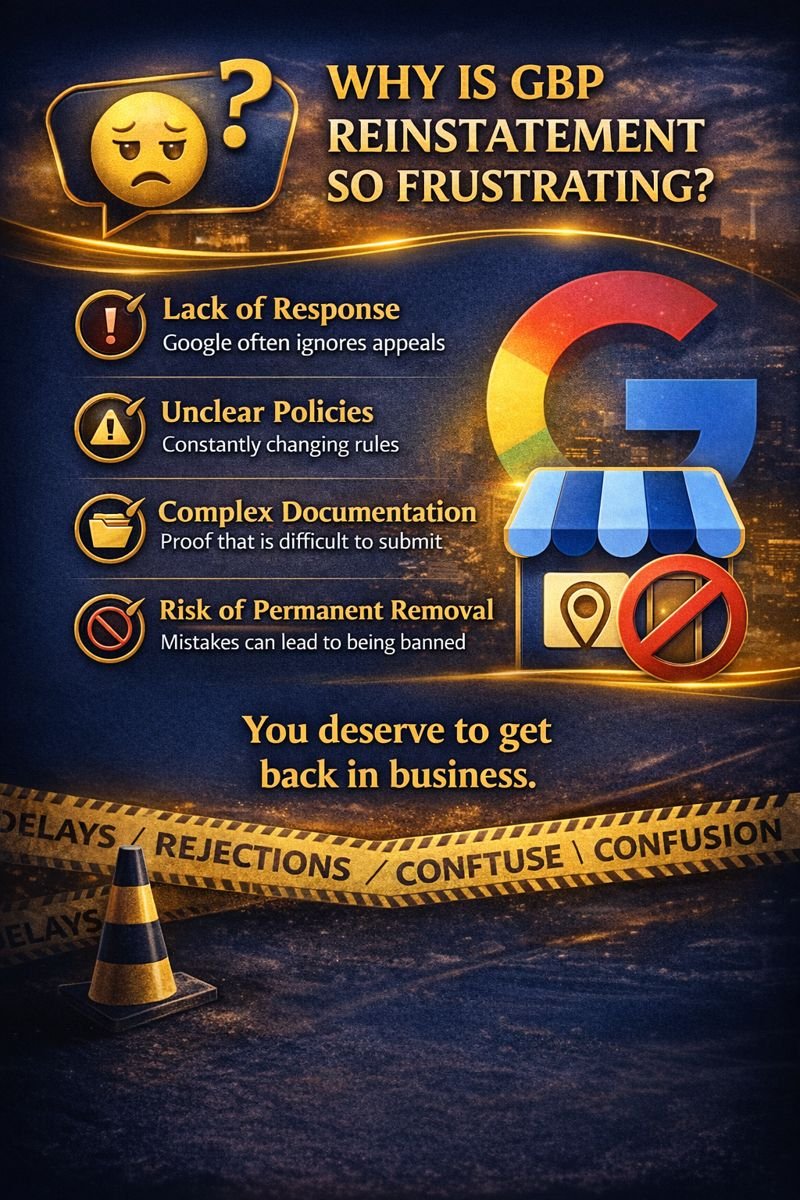Why Google Business Profile reinstatement is so frustrating